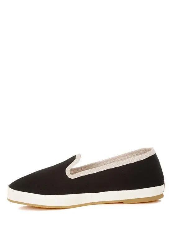 Moshka Round Toe Canvas Slip-On Loafers for Everyday Style - Love Salve